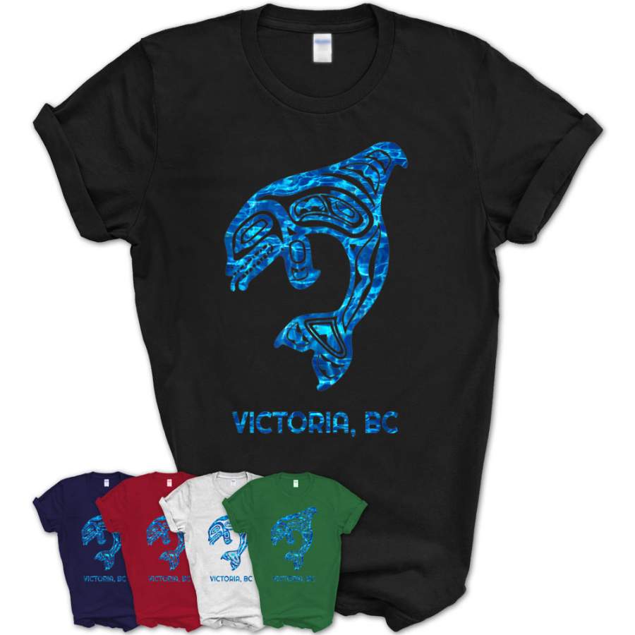 Victoria British Columbia Native Fisherman Orca Killer Whale T-Shirt