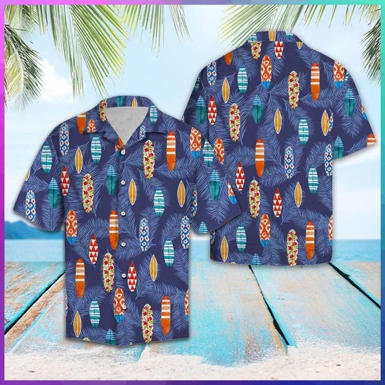 Tropical Surfboard Multicolor Amazing Design Hawaii Shirt Ha105292