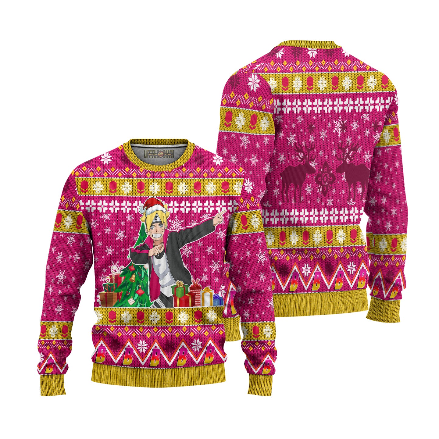 Boruto Uzumaki Anime Ugly Christmas Sweater Custom Boruto Xmas Gift