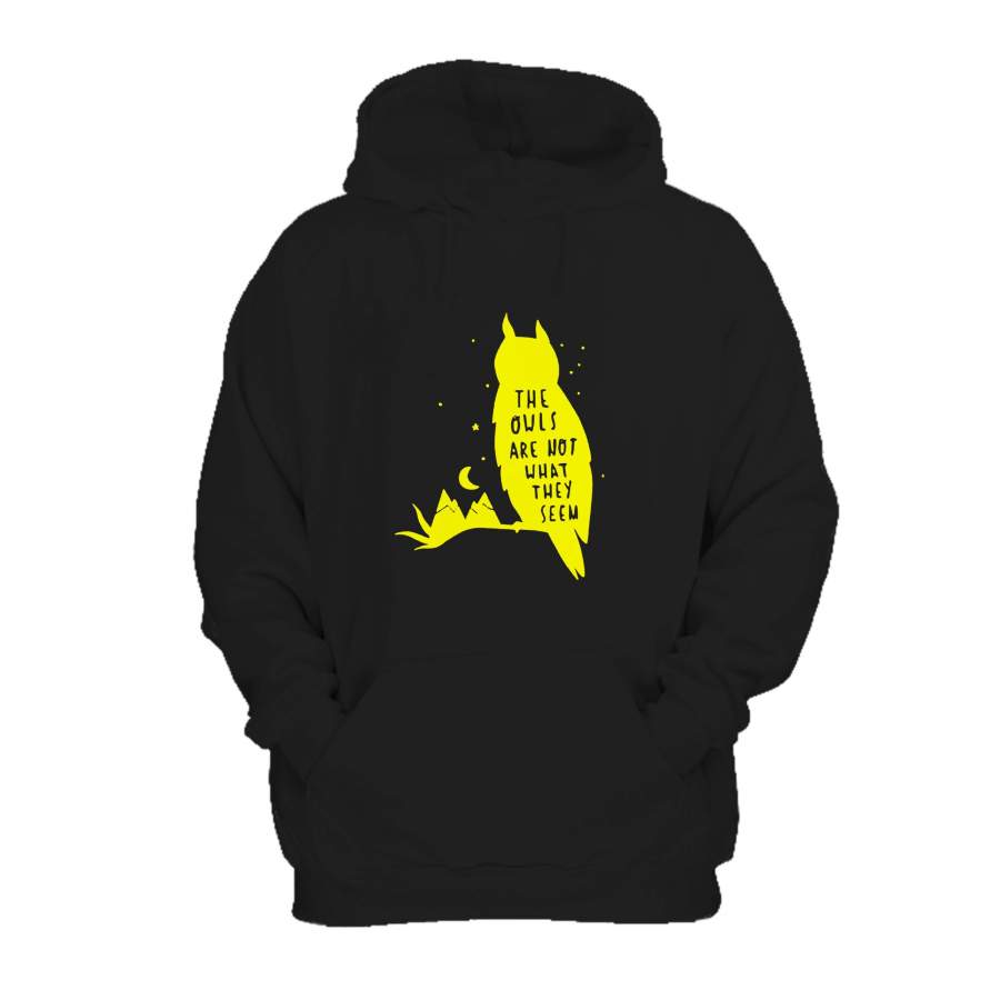 The Owls Are Not What They Seem Owls Are Not Stars Moon Mountains Woodland Pacific Northwest Agent Cooper Hoodie