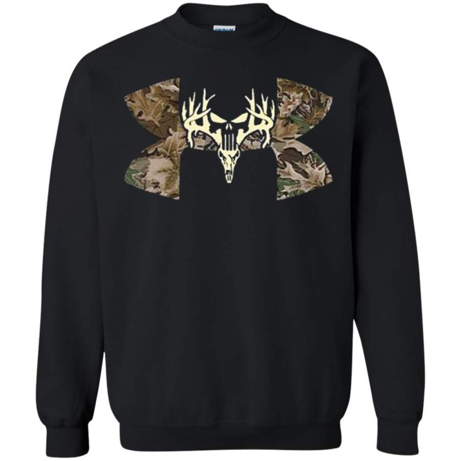 Millitary Under Armour Punisher Skull Deer Head Template Sweatshirt T-Shirt