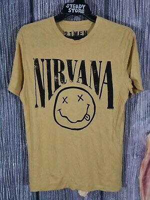 Vintage Style Nirvana Kurt Cobain Grunge 21 Forever  T Shirt M 4851