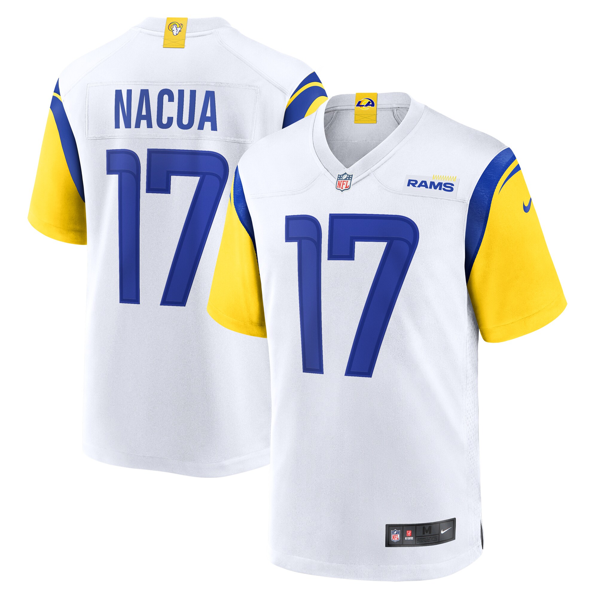 Men’s Los Angeles Rams Puka Nacua White Game Jersey