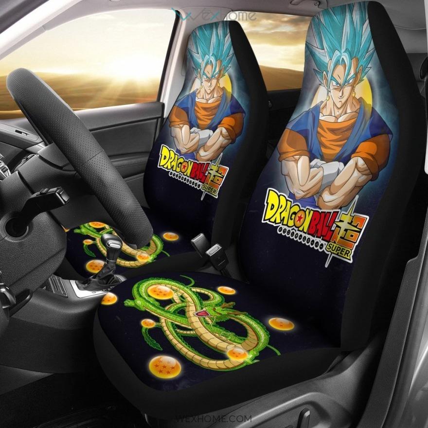 Goku Saiyan Blue Shenron Car Seat Covers Anime Dragon Ball