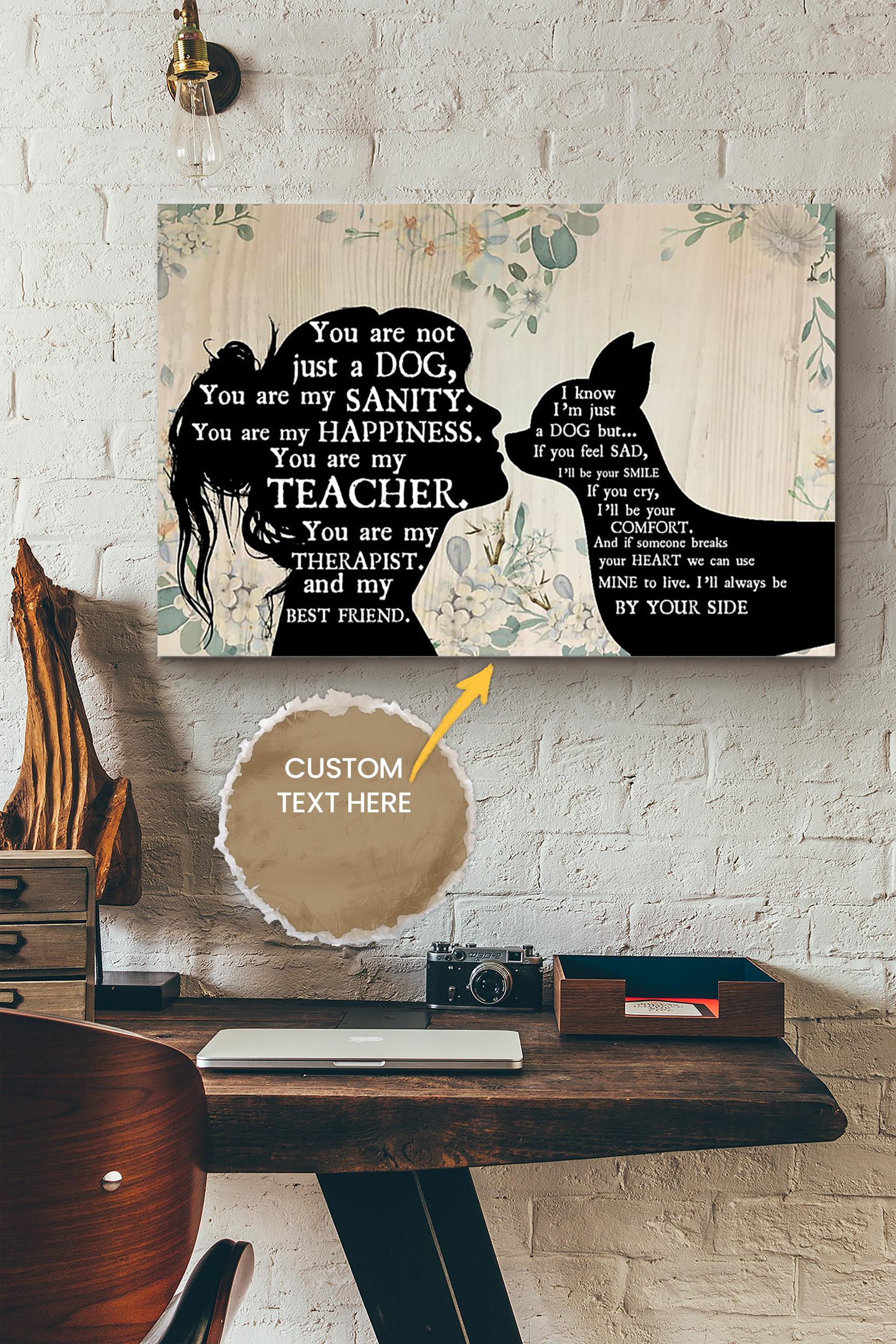 Chihuahua Girl Therapist Best Friend Personalized Poster – Animal Wall Art – Gift For Dog Lover Dog Foster Puppy Fan Wrapped Canvas