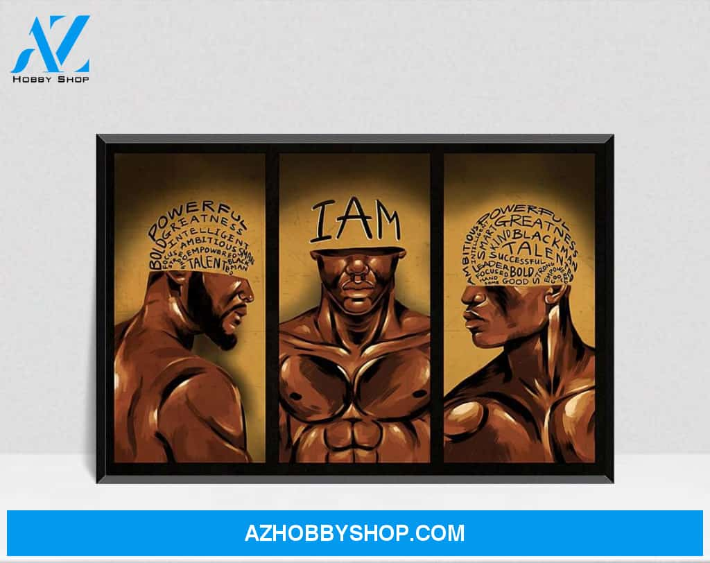 I Am Black Men Poster, Black King Poster, Africa America Canvas And Poster