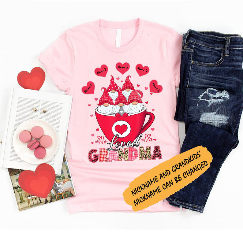 Customized Grandma Shirt, Grandma Valentine Shirt, Mom Valentines Shirt, Valentines Shirt For Women, Gift For Grandma, Personalized Grandma