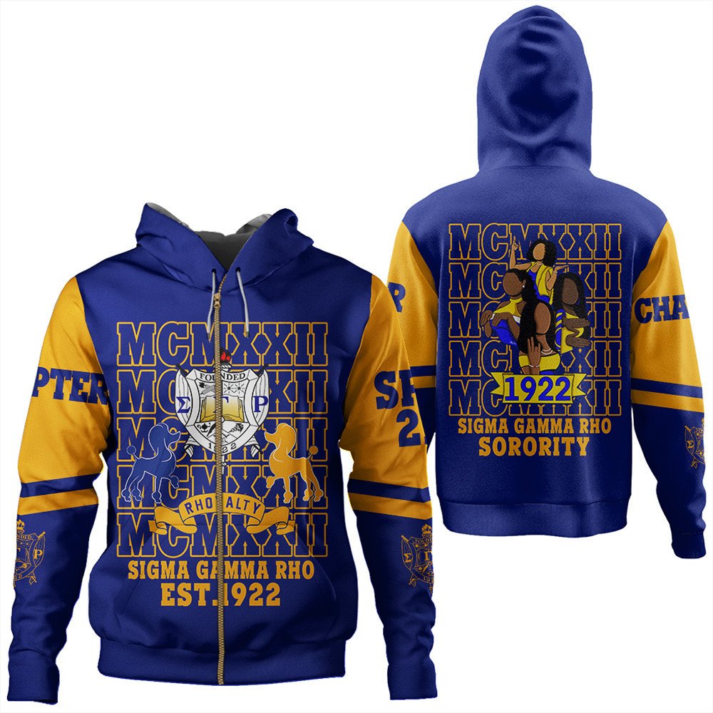 Sorority Hoodie – Personalized Sigma Gamma Rho Mcm Style Zip Hoodie