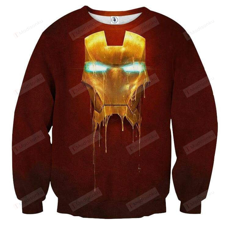 Bleed Goodness Iron Man Ugly Christmas Sweater, All Over Print Sweatshirt