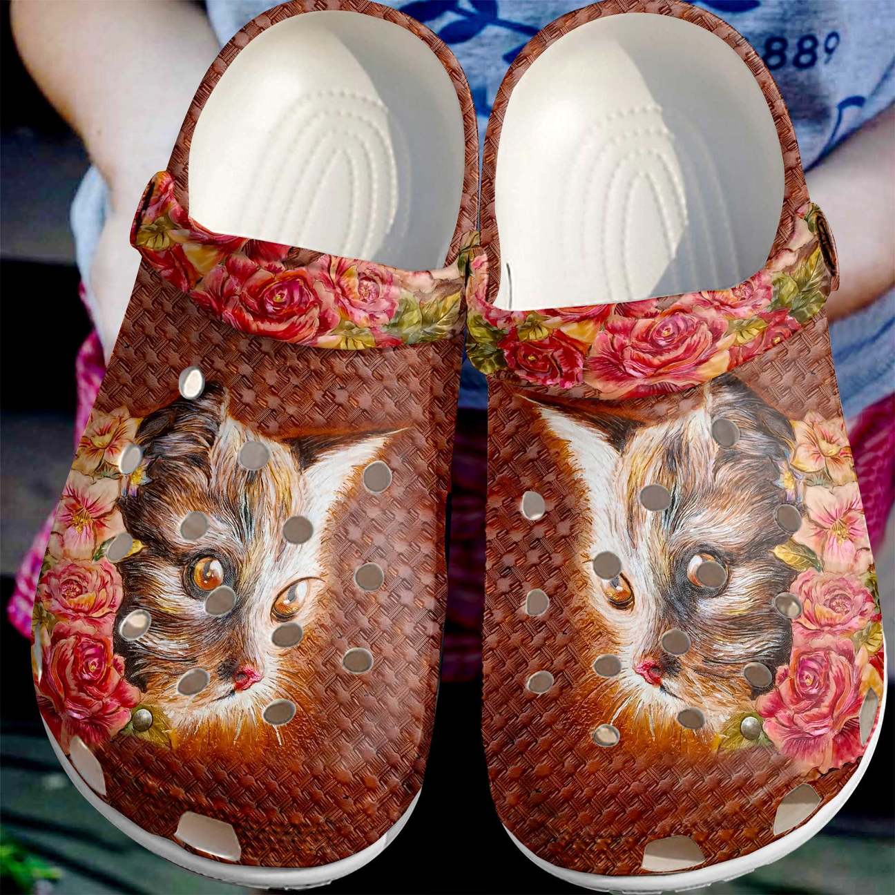 Cat Personalized Clog, Custom Name, Text Rosy Cat, Fashion Style For Women, Men, Kid, Print 3D