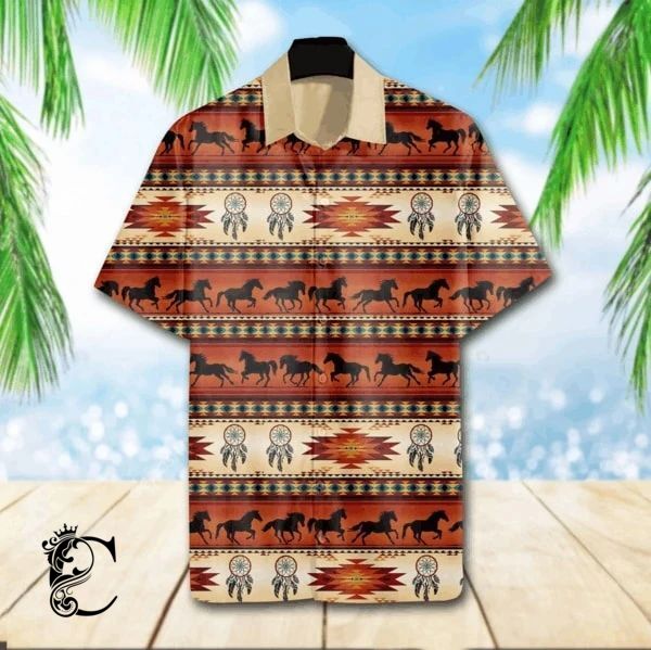 Beach Shirt Native American Symbols Hawaiian Shirt- Chillicothemall