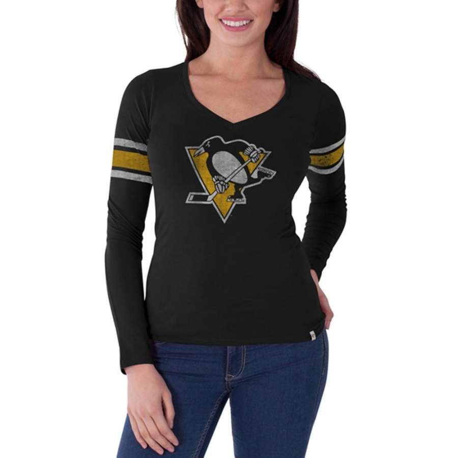 Pittsburgh Penguins – Logo Homerun Juniors Premium Long Sleeve T-Shirt