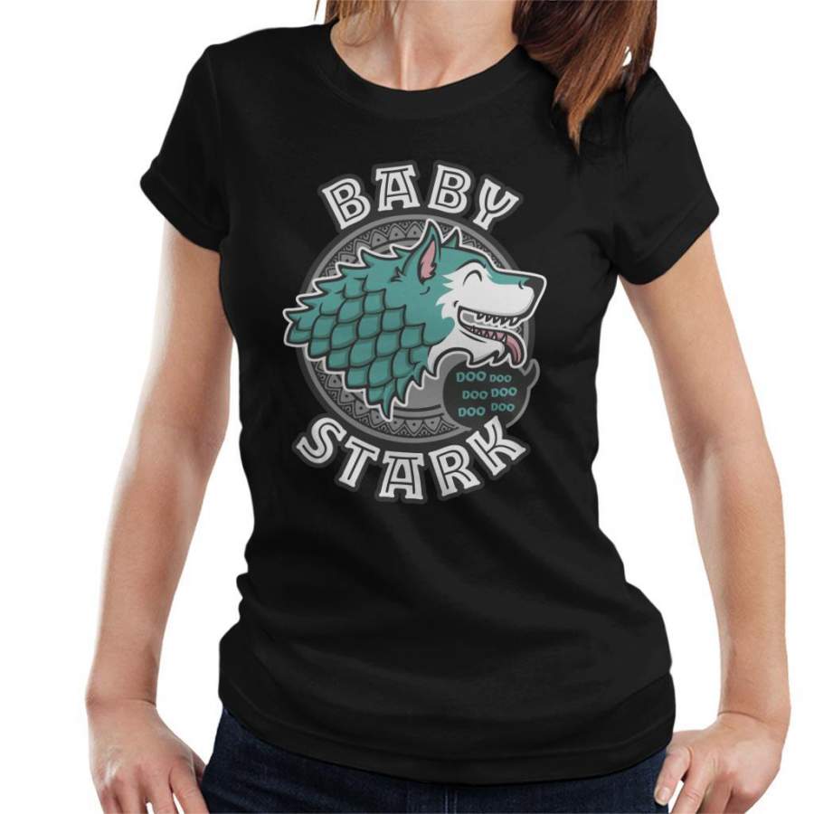 Baby Son Stark Baby Shark Family Game Of Thrones Women’s T-Shirt