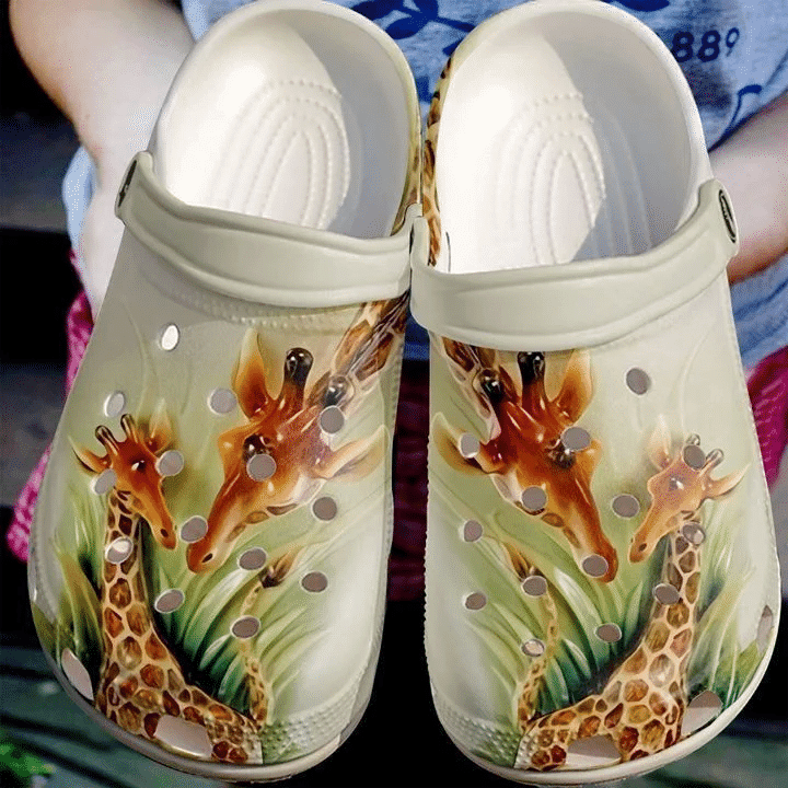 Giraffe Mother And Daughter Classic Clogs Shoes