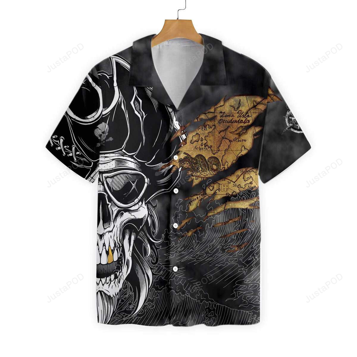 Pirates Skull All Over Printed Hawaii Shirt Ha98319