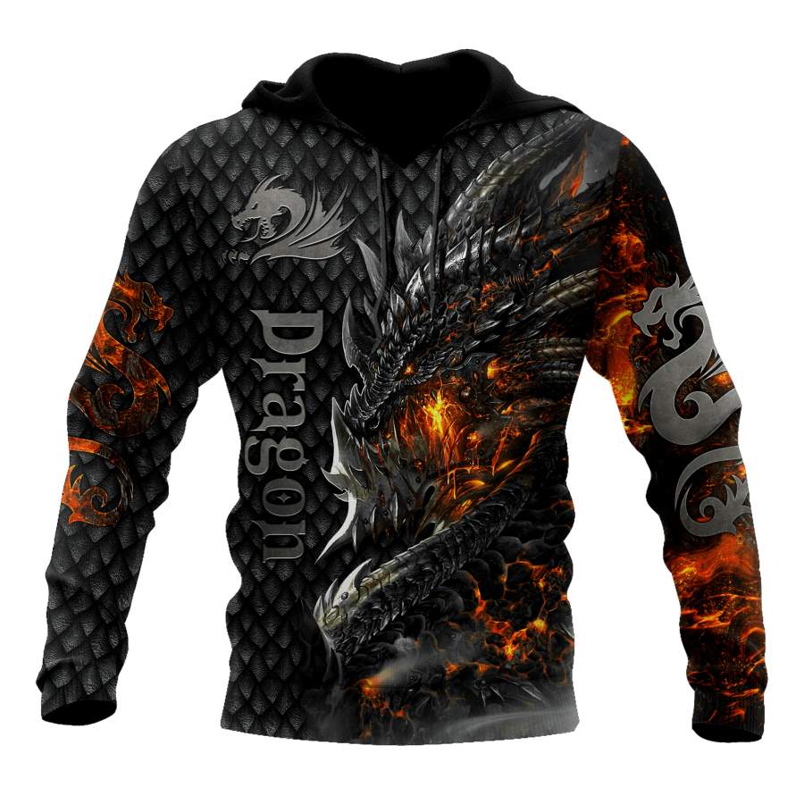 Amazing Fire Dragon Hoodie For Men And Women MEI