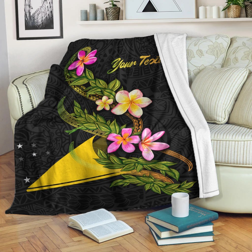 Tokelau Polynesian Custom Personalised Blanket – Plumeria Tribal – BN12