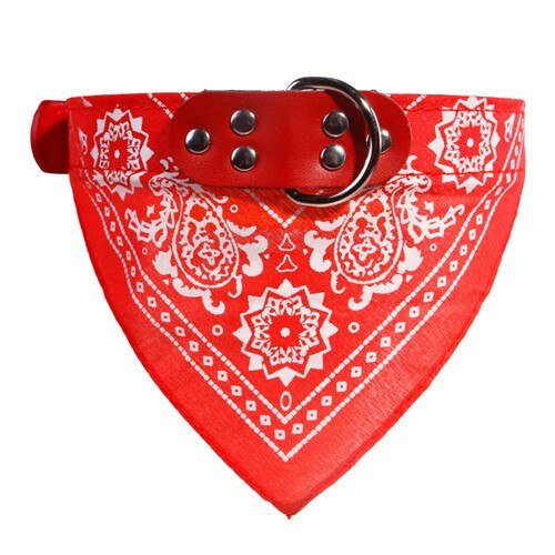 Adjustable Dog Bandana Leather Printed Soft Collar For Dog Pet Supplies Cat Scarf Collar For Chihuahua Puppy Pet Neckerchief alx