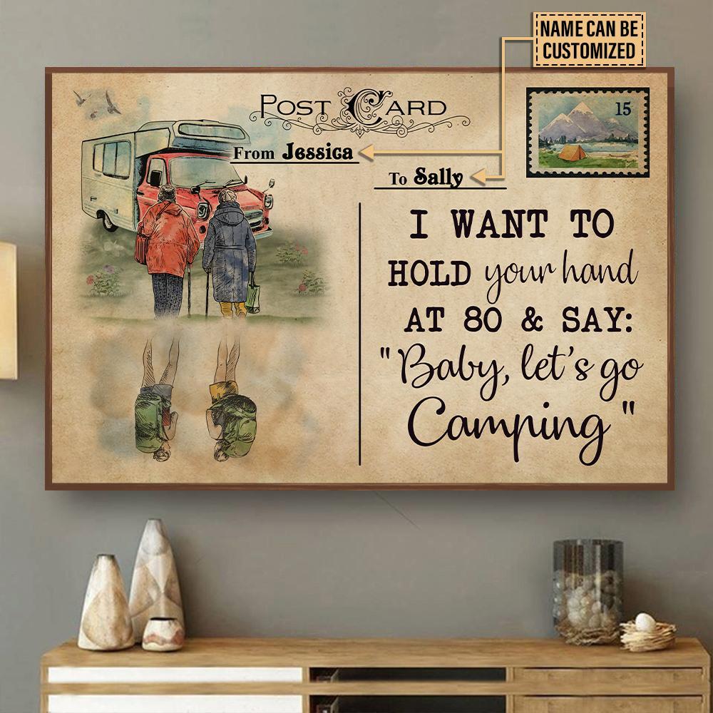 Aeticon Gifts Personalized Camping Motorhome Bestie Postcard Canvas Mom Dad Gift Home Decor