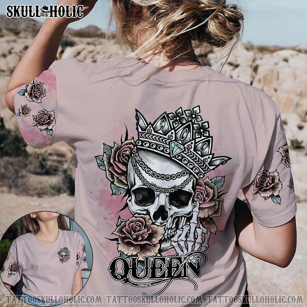 Skull Queen Flower Aop T-Shirt #Hd