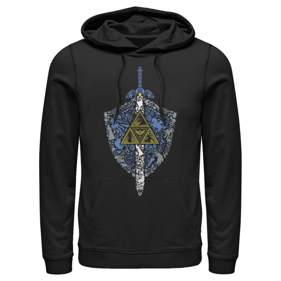 Nintendo Men’s Legend of Zelda Hidden Pattern  Lightweight Hoodie