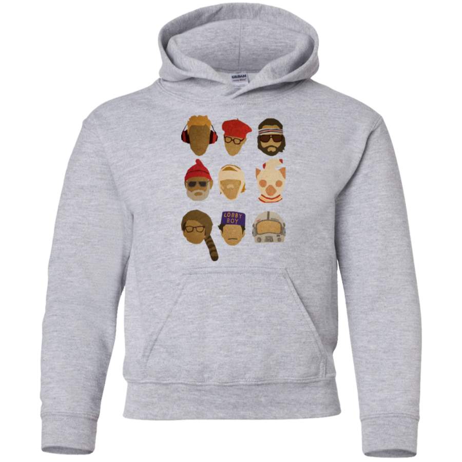 AGR Wes Anderson’s Hats Youth Pullover Hoodie