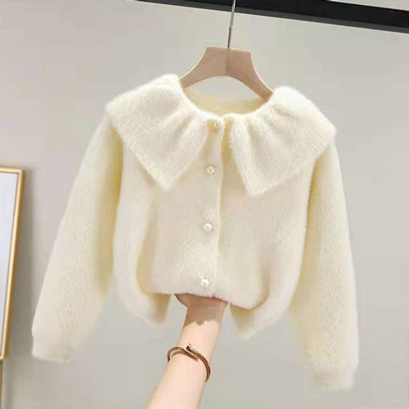 Autumn Winter Girls Fleece Sweater Coat 2022 New Children’s Cardigan Sweater Fall Kids Clothes for Toddler Baby Cute Sweater 10 alx