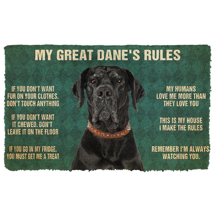 Waybackapparel My Great Dane’S Rules 3D Doormat