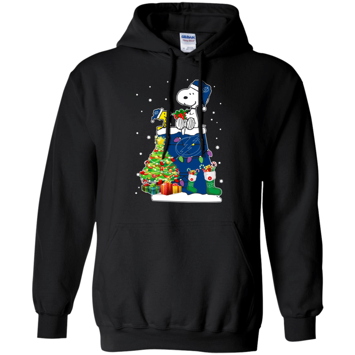 Check out this awesome Tampa Bay Lightning Snoopy & Woodstock Christmas Shirt Hoodie