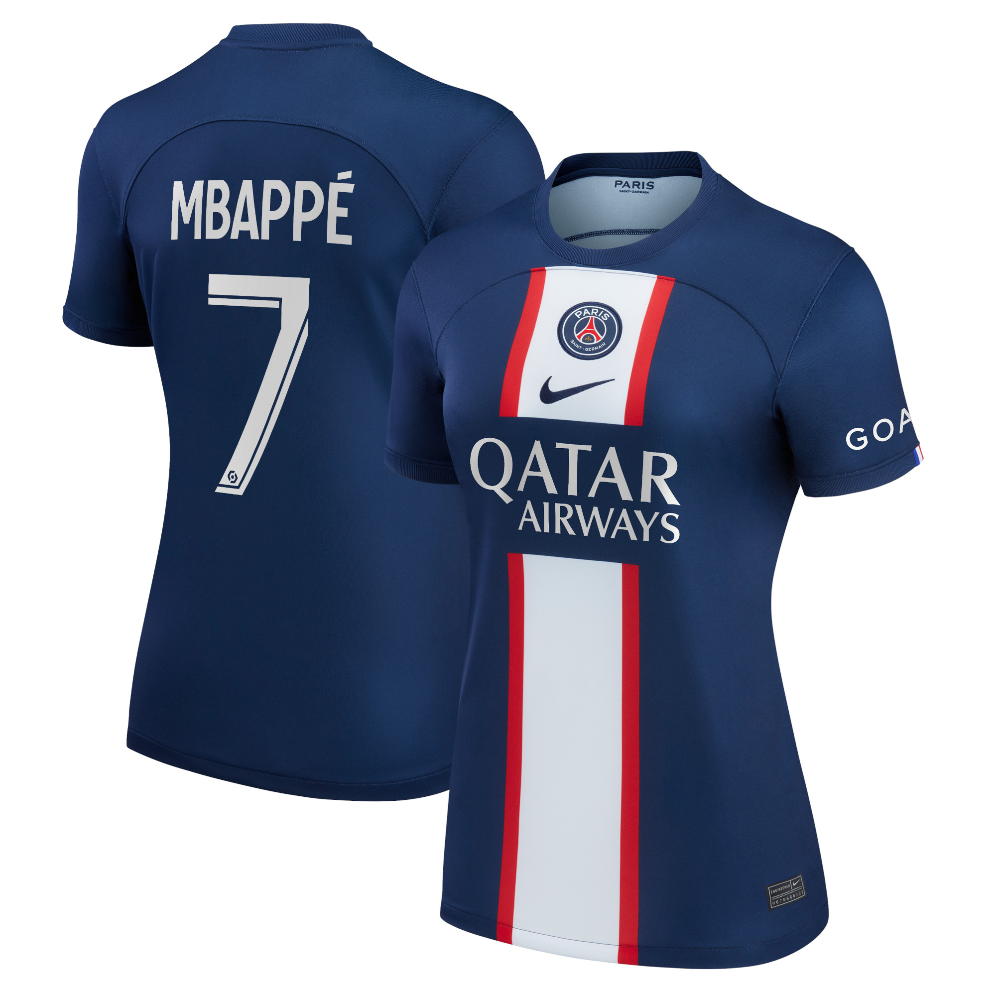 Kylian Mbappé Paris Saint-Germain Women's 2022/23 Home Replica Player Jersey – Blue