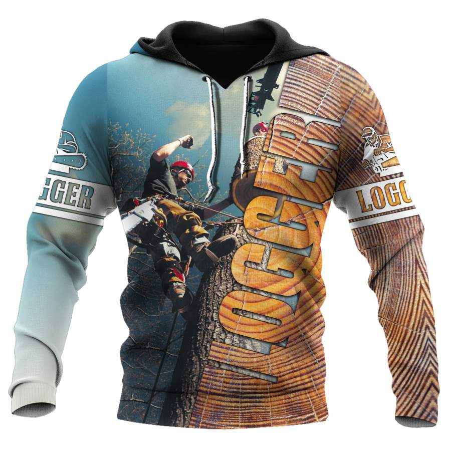 3D Logger Man Unisex Hoodie Pi112030