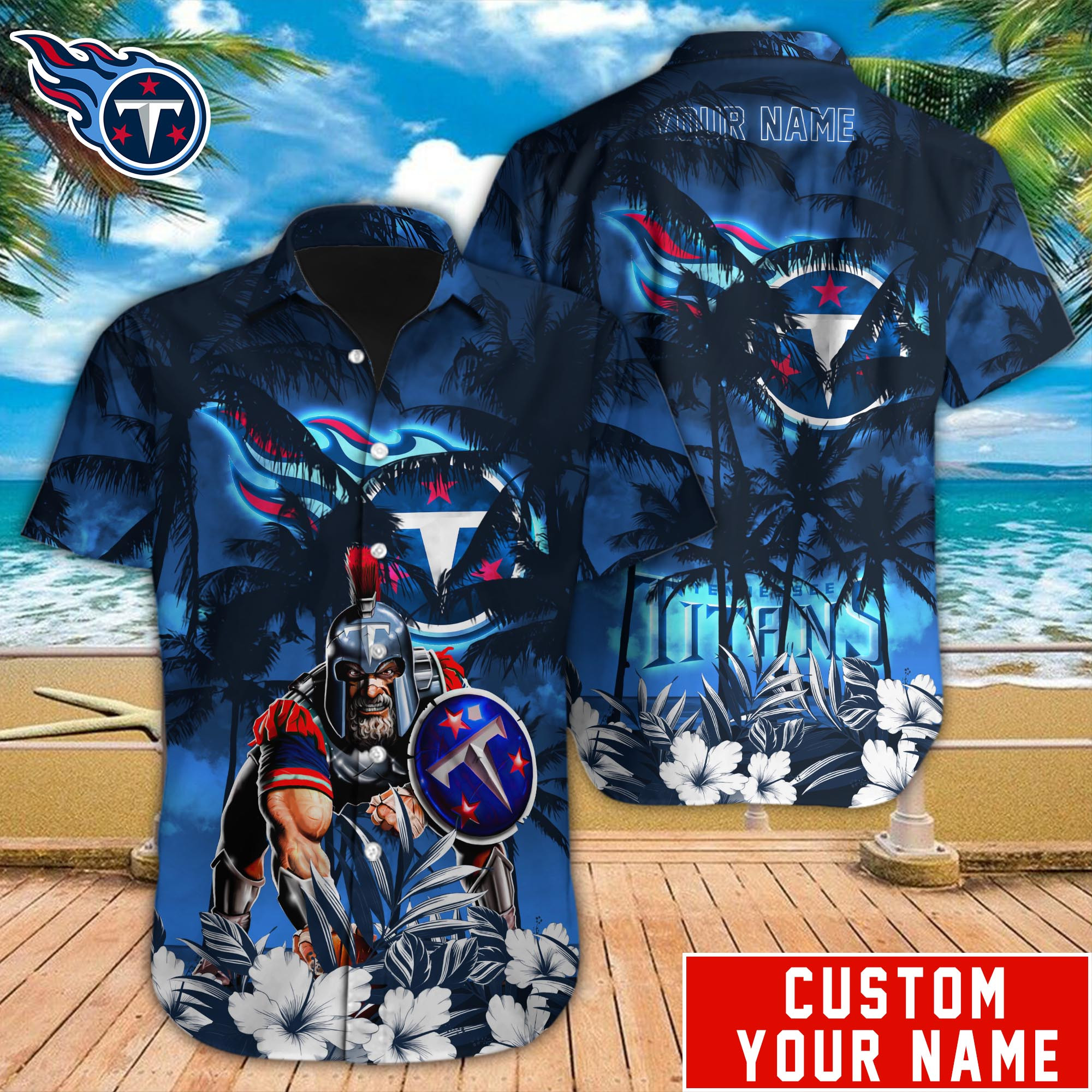 Tennessee Titans Nfl-Hawaiian Shirt Custom M-40433