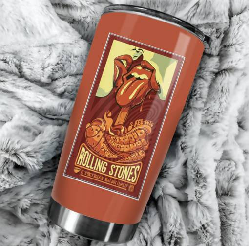 Rolling Stones Merch Santiago Rocknroll Tumbler Cup