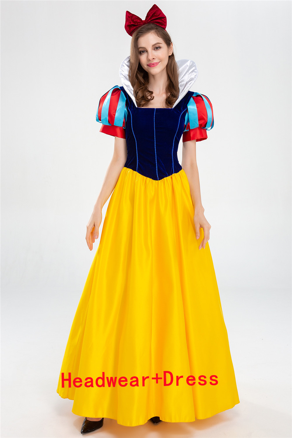 Adult Cosplay Dress Outfit Snow White Princess Dress Cartoon Princess Snow White Halloween Party Costume Christmas Clothing alx