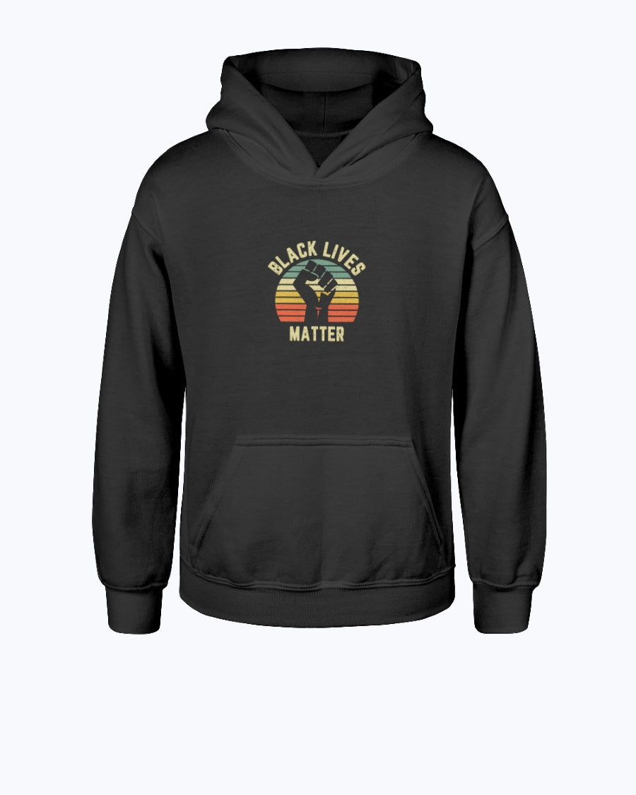 Black Lives Matter Cool Retro Design For Blm Youth Hoodie