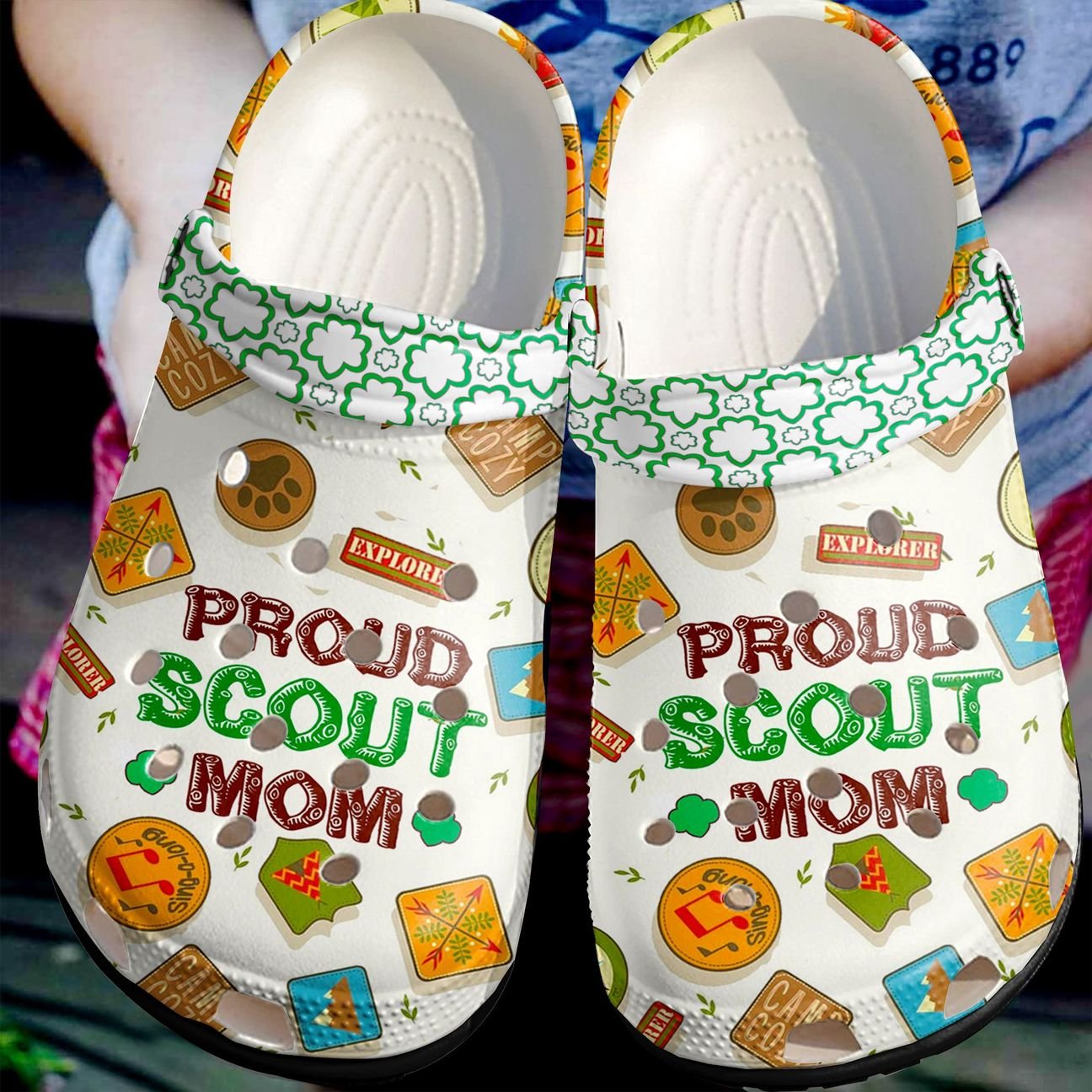 Scout Personalized Clog, Custom Name, Text, Color, Number Fashion Style For Women, Men, Kid, Print 3D Proud Scout Mom