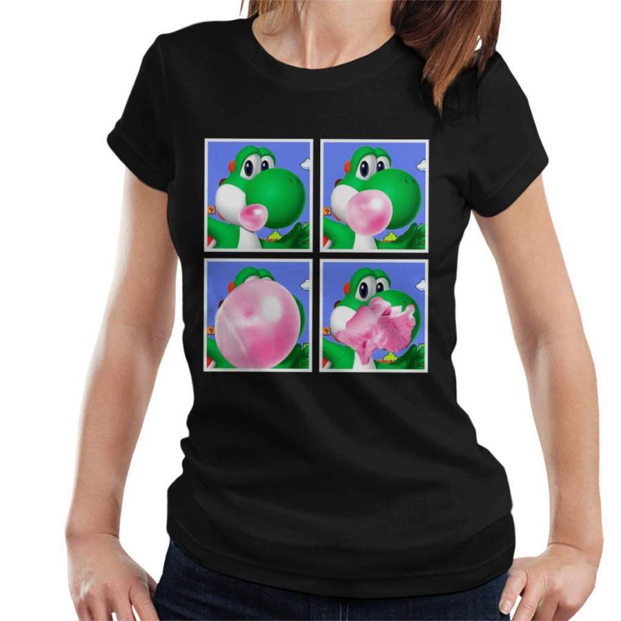 Yoshi Bubblegum Super Mario Women’s T-Shirt