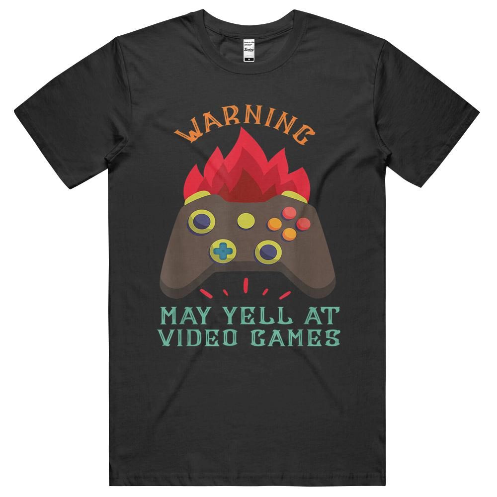 Warning May Yell At Video Games Vintage Video Game T-Shirt, Hoodie, Long Sleeve Tee