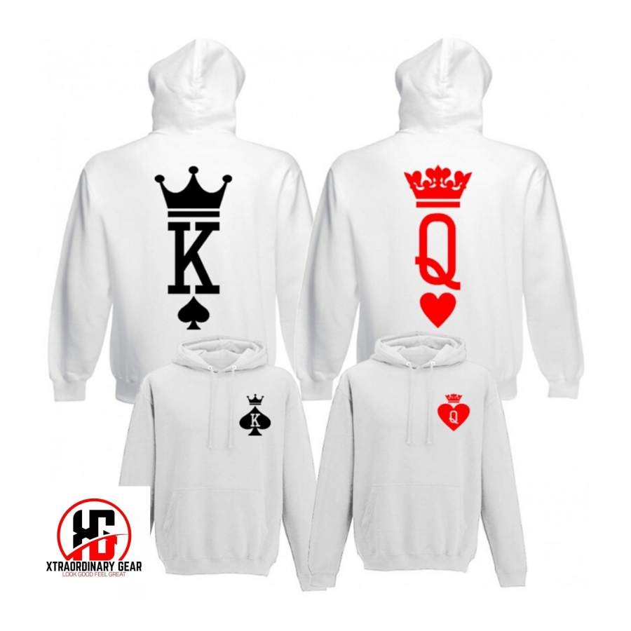 (King and Queen) Couples hoodies, Matching Sweaters, His and Hers Matching Sweaters, Custom Hoodies