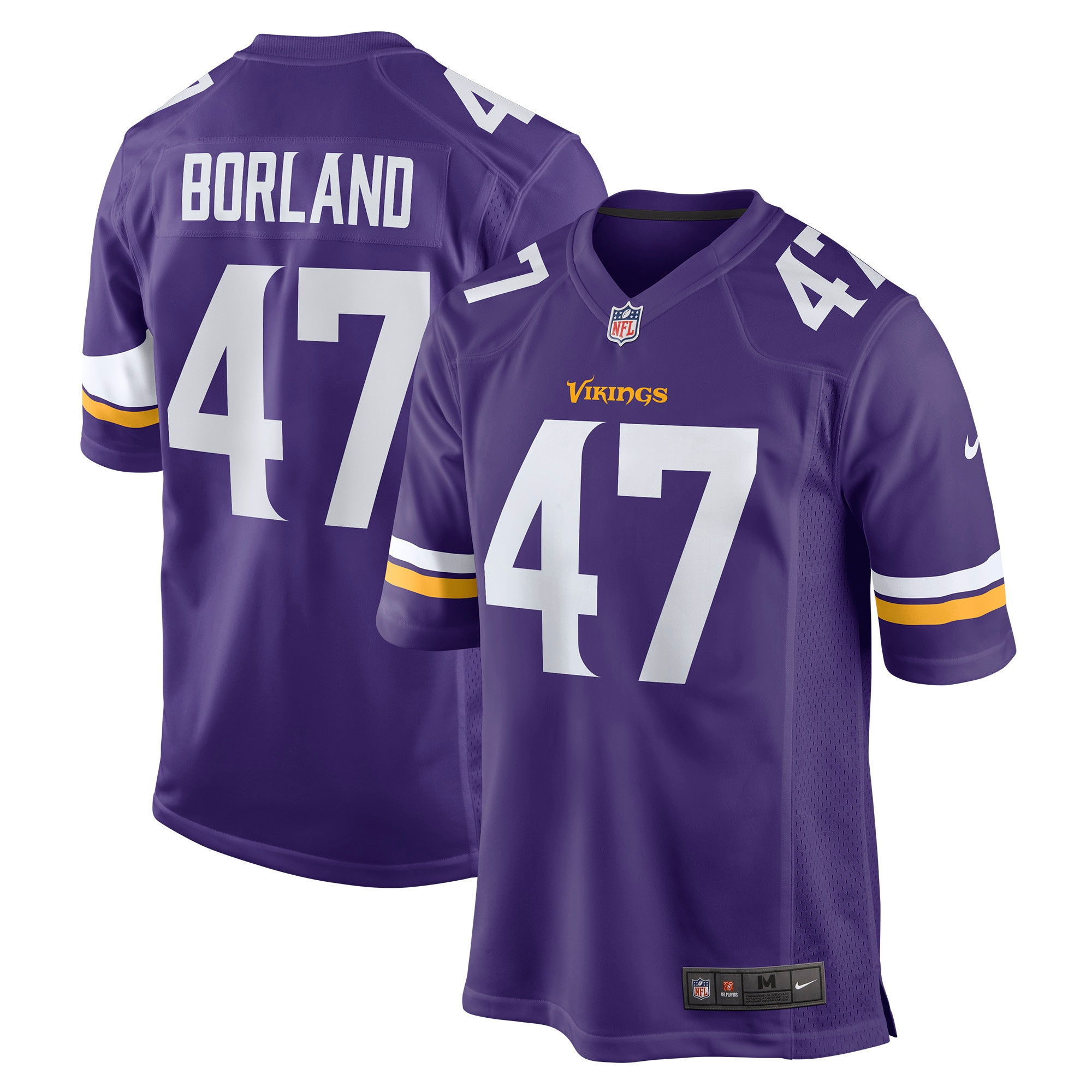 Tuf Borland Minnesota Vikings Game Jersey – Purple NFL