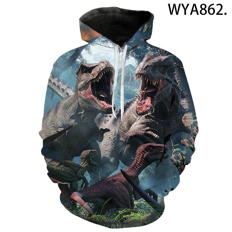 3D Printed Movie Hooded Sweatshirts – Jurassic Park Casual Hoodies Streetwear