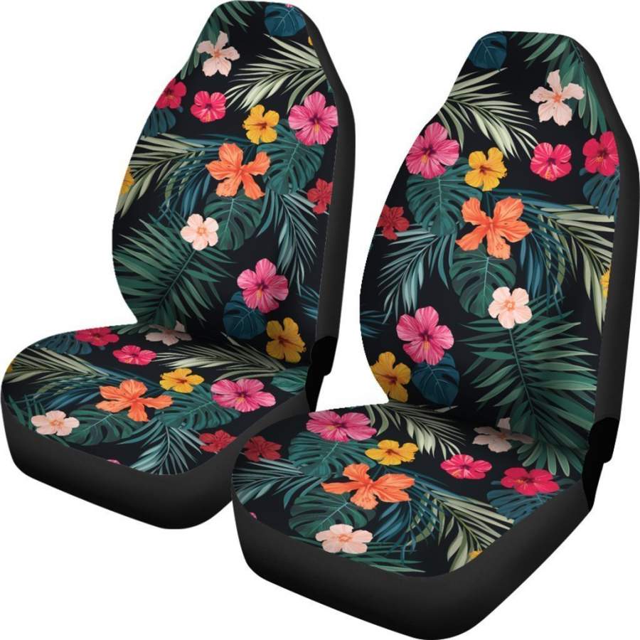 Tropical Flowers Hawaii Pattern Print Universal Fit Car Seat Covers