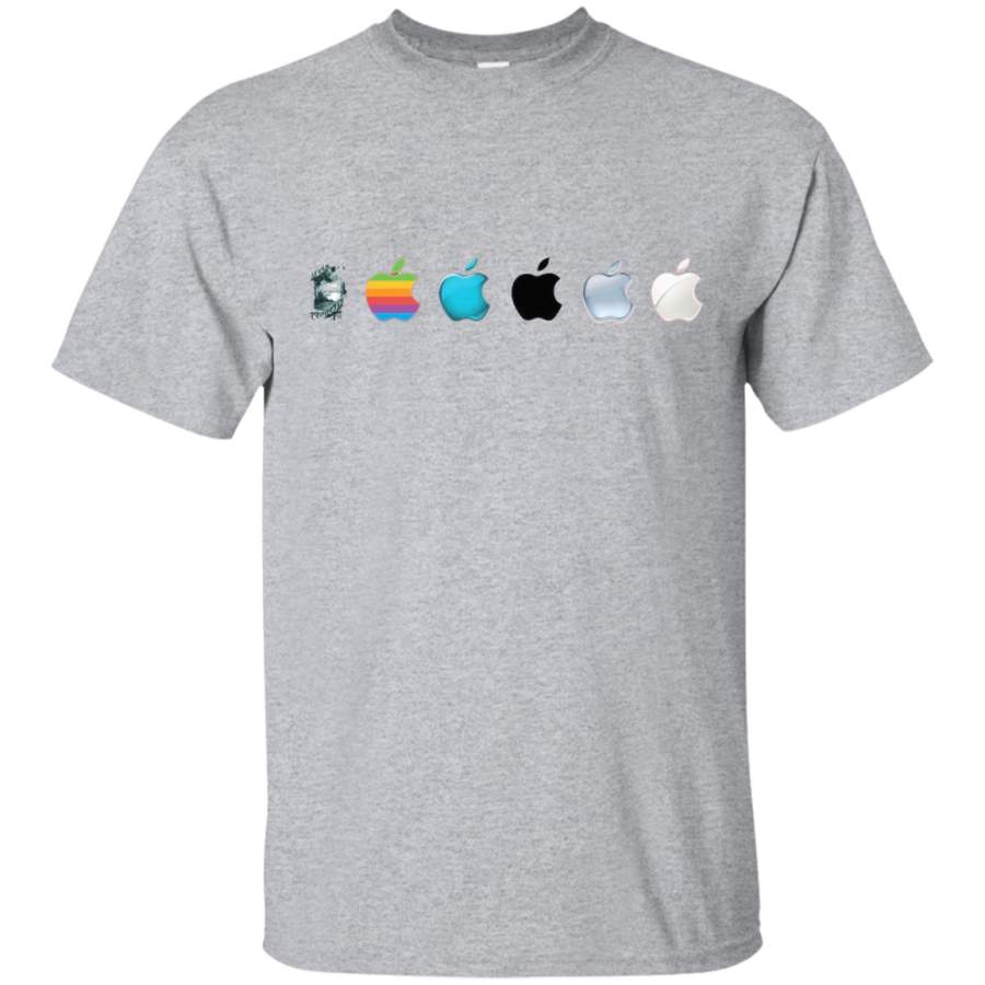 AGR Apple Logo Evolution History T-Shirt