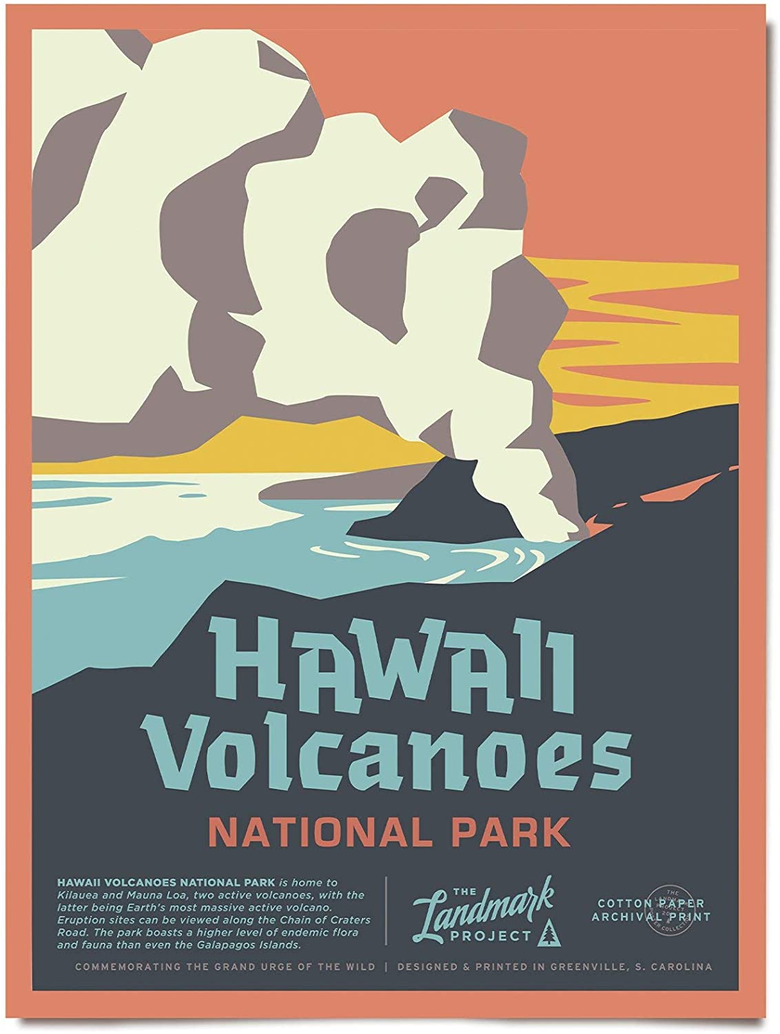 Travel Hawaii Volcanoes National Park Visit To Hawaii Poster Art Print      Home Decor Gift For Men Women Family Friend On Birthday Xmas