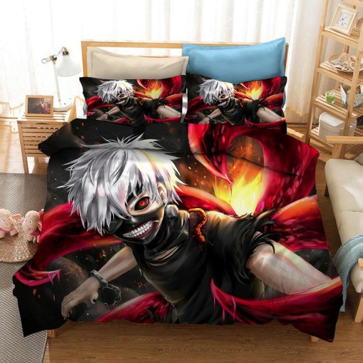 Tokyo Ghoul Kaneki Ken 11 Duvet Cover Pillowcase Home Decor 3D Bedding Set 9798