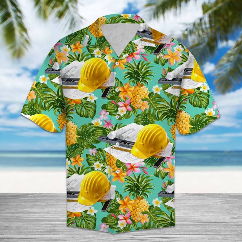 Tropical Pineapple Engineer Hawaii Shirt Ha102048