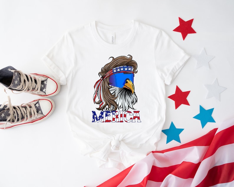 Eagle Merica Shirt, Merica Mullet Eagle Shirt, American Eagle, American Flag, 4th of July Shirt, Independence Day Tee, Shirt For 4th of July