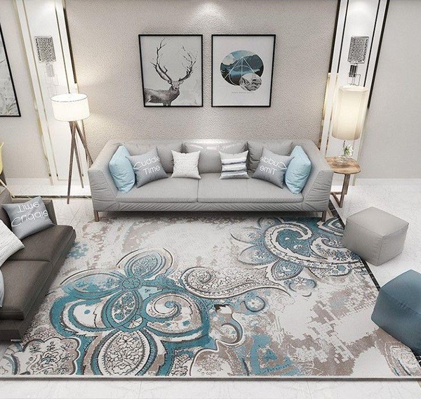 Modern Style Flower Area Rug