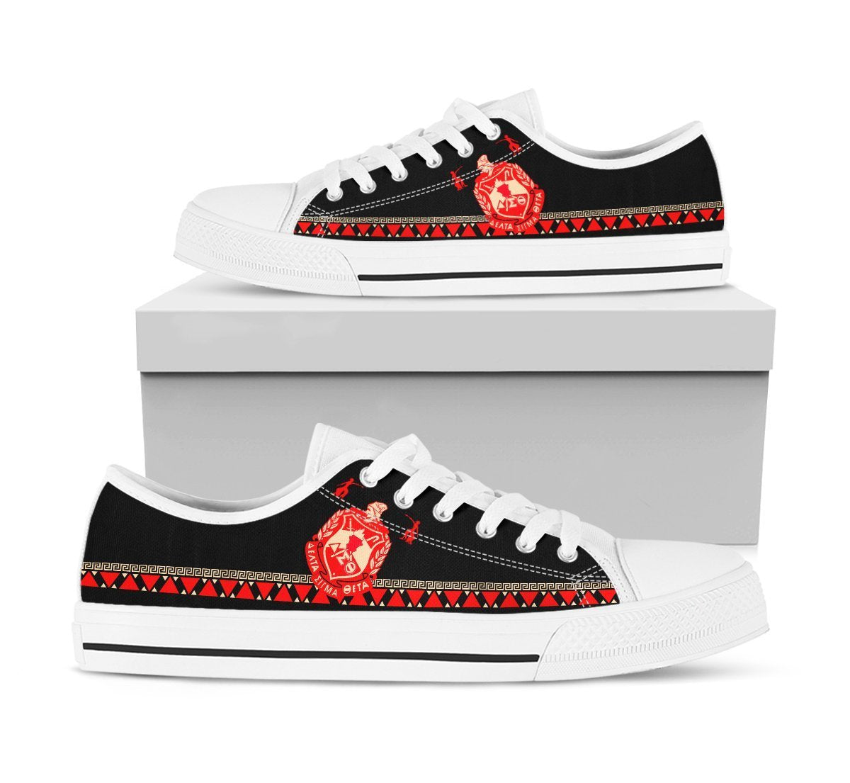 Greek Life Footwear – I Am Black History Delta Sigma Theta Low Top Shoe