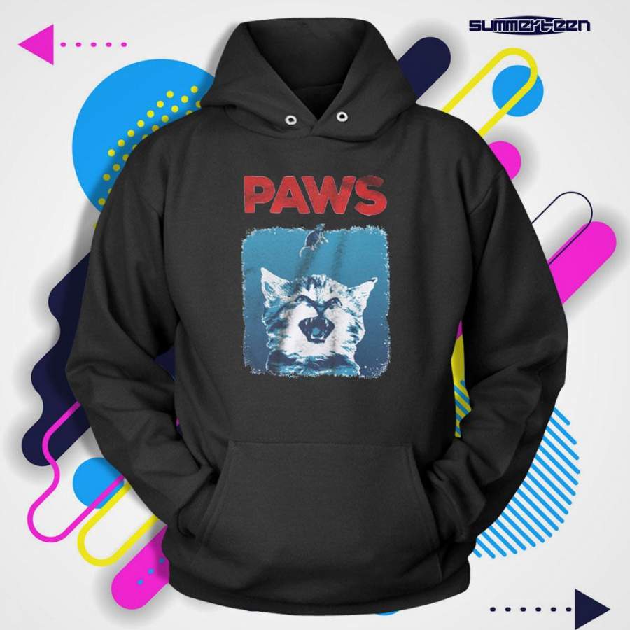 Cat Kitten Parody Jaws Men’S Hoodie